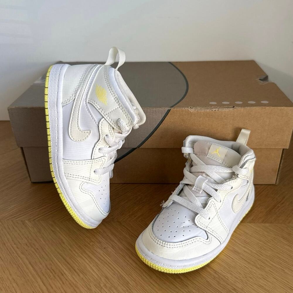 Nike Air Jordan 1 Sail Light/Laser Orange Toddler Sneakers- SZ 9 C